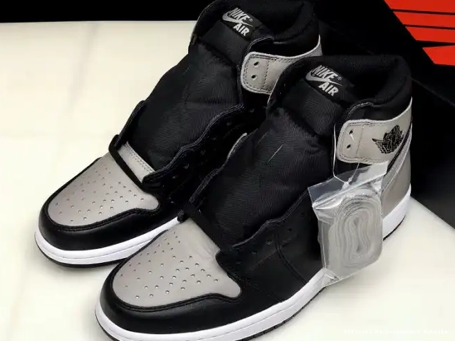 Official Maikesneakers 1 OG Jordan Air Retro Shadow Black High 555088-013 Grey 0618
